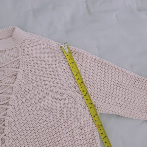 Forever 21 Ring Neck Strappy Front Knit  Sweater- Sā - Picture 14 of 14